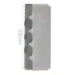 Dof metalen eindstuk voor tassenband - 25mm