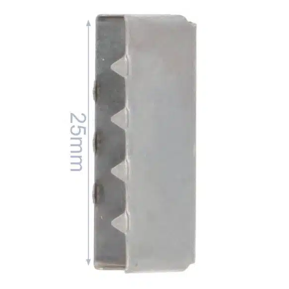 Dof metalen eindstuk voor tassenband - 25mm