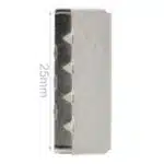 Glans metalen eindstuk voor tassenband - 25mm