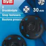 Prym Aannaaidrukknoop messing 30mm zwart - 2stuks