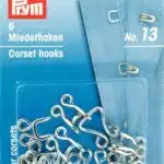 Prym Korsethaken en -ogen nr.13 zilver - 6paar