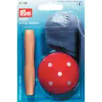 Prym maasklos hout rood met witte stippen