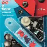 Prym Naaivrijdrukknoop anorak 15mm antraciet - 10stuks