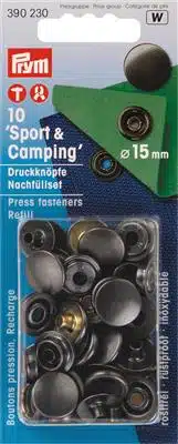 Prym Naaivrijdrukknoop navulling sport & camping 15mm brons - 10st