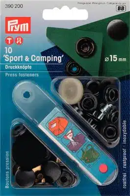 Prym Naaivrijdrukknoop sport camping 15mm brons - 10stuks