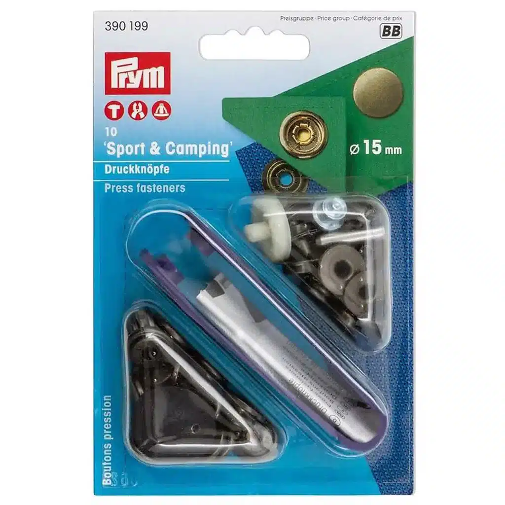 Prym Naaivrijdrukknoop sport camping 15mm messing - 10stuks