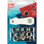 Prym Ringen met schijven 11mm zilver 15stuks