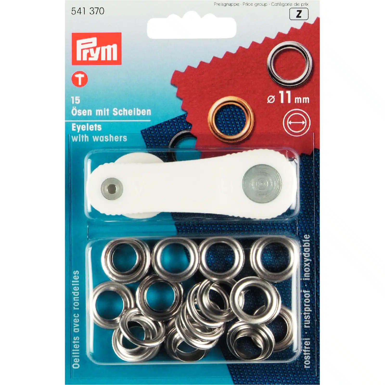 Prym Ringen met schijven 11mm zilver 15stuks