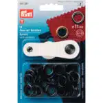Prym Ringen met schijven 11mm zwart 15stuks