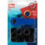 Prym Ringen met schijven 14mm zwart 10stuks