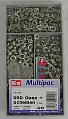 Prym Ringen met schijven 5mm zilver 500 stuks