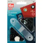 Prym Ringen met schijven 8mm zwart 24stuks