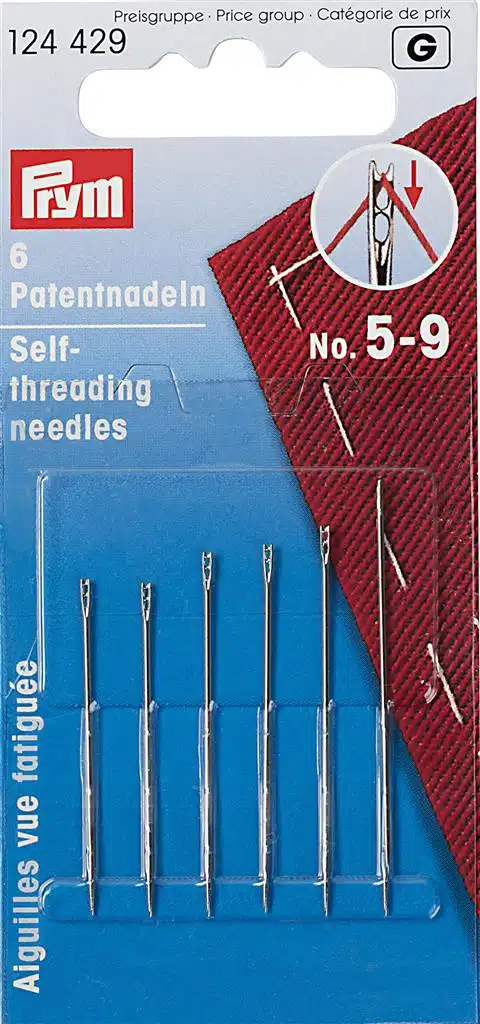Prym zelfrijgende naalden assortiment nr.5-9 6stuks