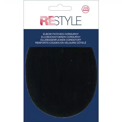 Restyle elleboogstukken corduroy 12 cm x 9,5 cm opstrijkbaar - 000