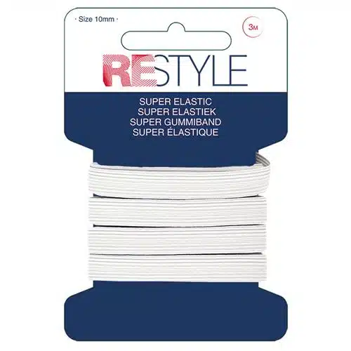 Restyle super elastiek 10 mm x 3 meter wit
