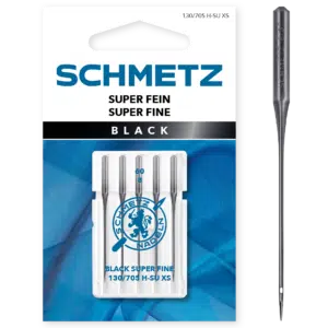 Schmetz Black Super Fine 5 naaimachinenaalden dikte 60