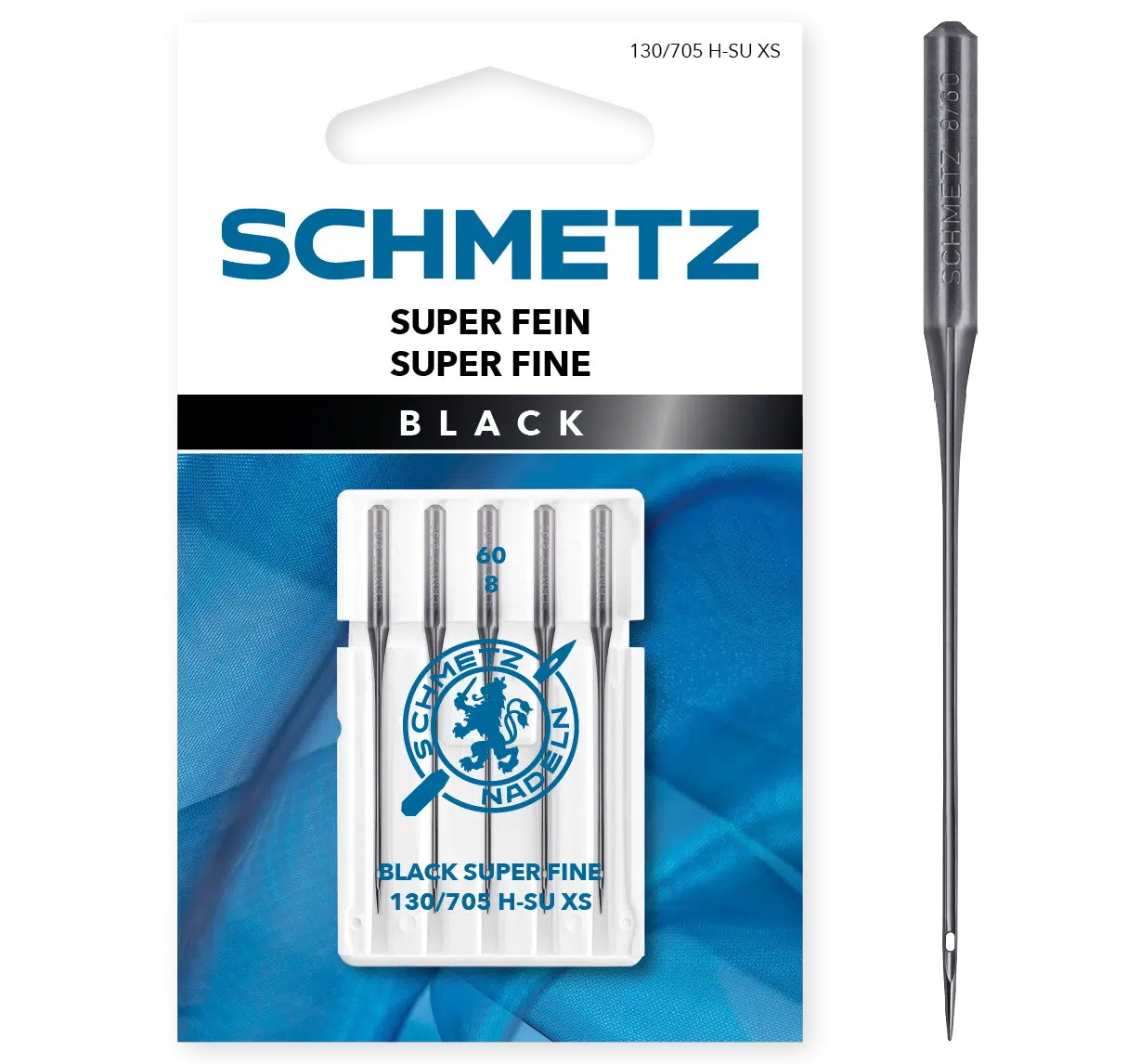 Schmetz Black Super Fine 5 naaimachinenaalden dikte 60