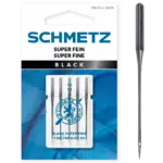 Schmetz Black Super Fine 5 naaimachinenaalden dikte 70