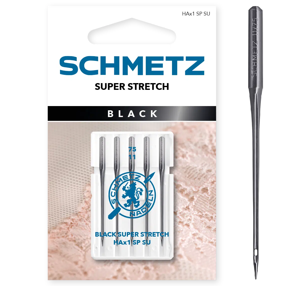 Schmetz Black Super Stretch 5 naaimachinenaalden dikte 75