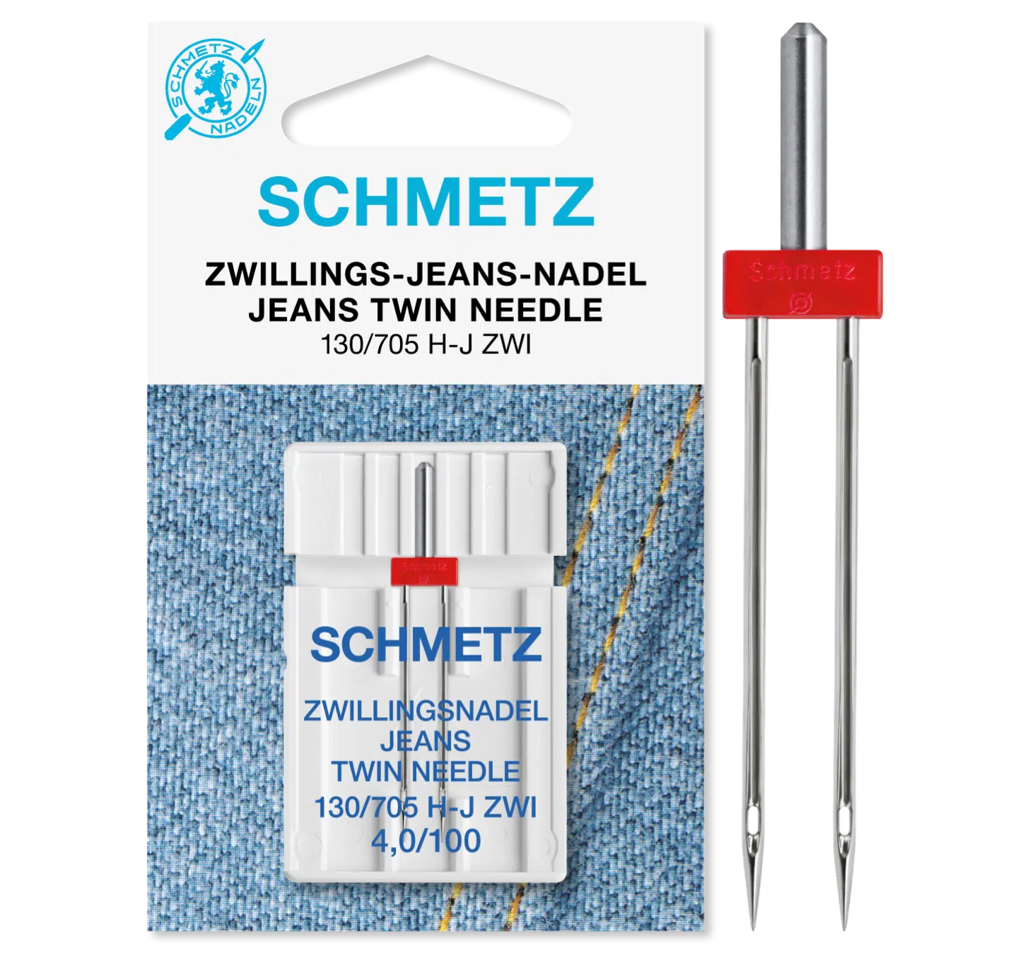 Schmetz Jeans tweeling 1 naald 4.0-100