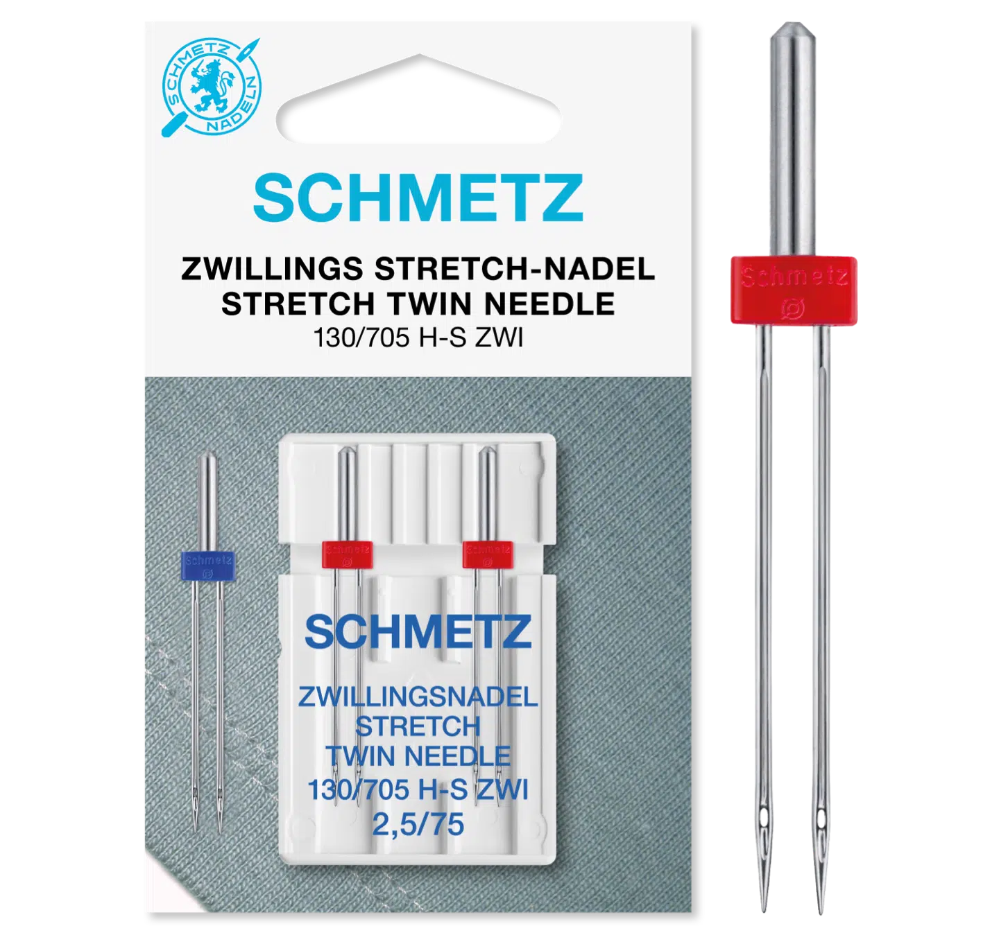 Schmetz Stretch tweeling 2 naalden 2.5-75